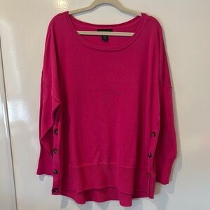 Tahari Pink Crew Neck Sweater